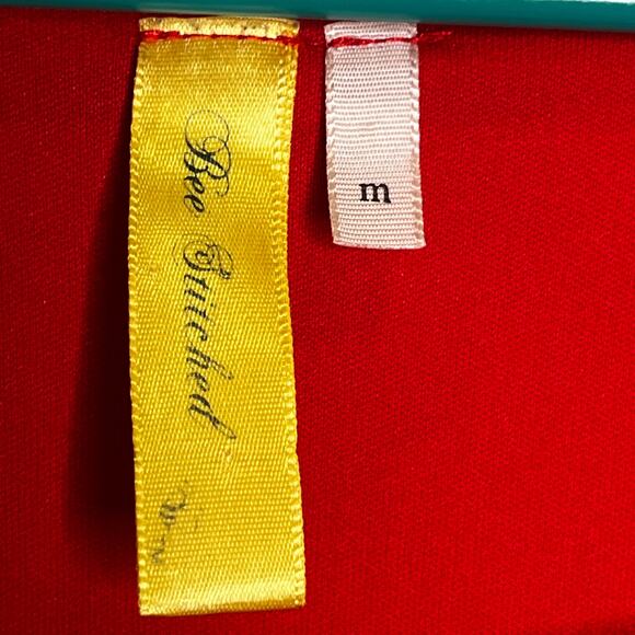 Bee Stitched Red Lined Chevron Women's Dress M - Picture 4 of 5